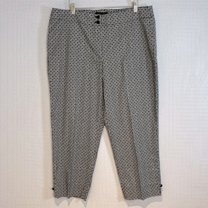 Talbots geometric print Heritage pants in black and white size 14